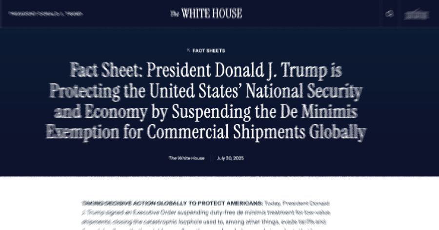 de minimis rule ending announcement