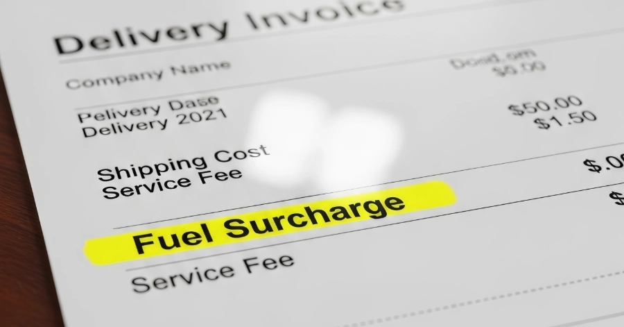Fuel surcharges invoice